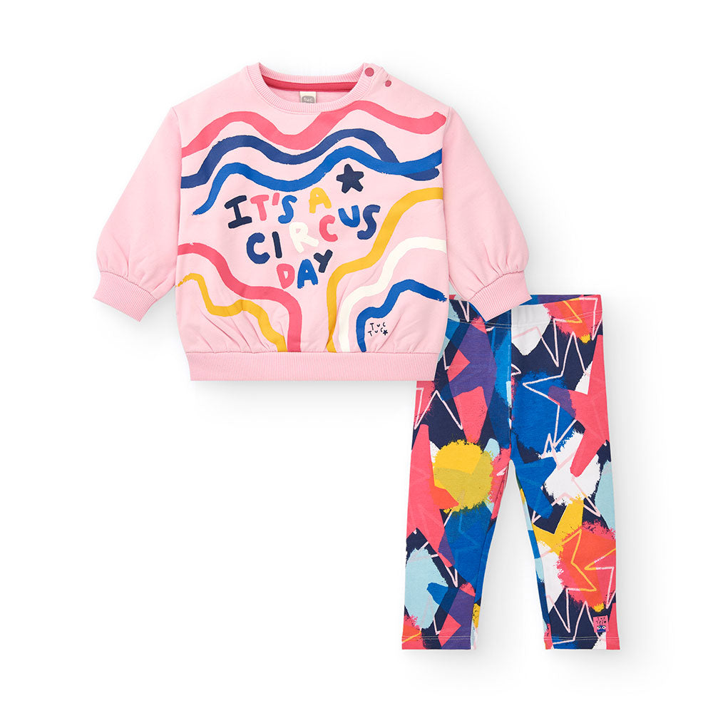 Complete two-piece set from the Tuc Tuc Girls' Clothing Line, featuring a sweatshirt with a front...