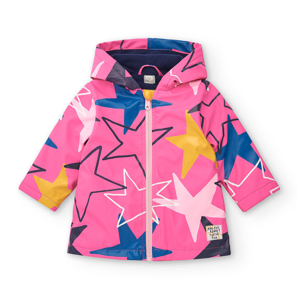 Cerata from the Tuc Tuc Girls' Clothing Line, with fleece inside and a geometric pattern in neon ...