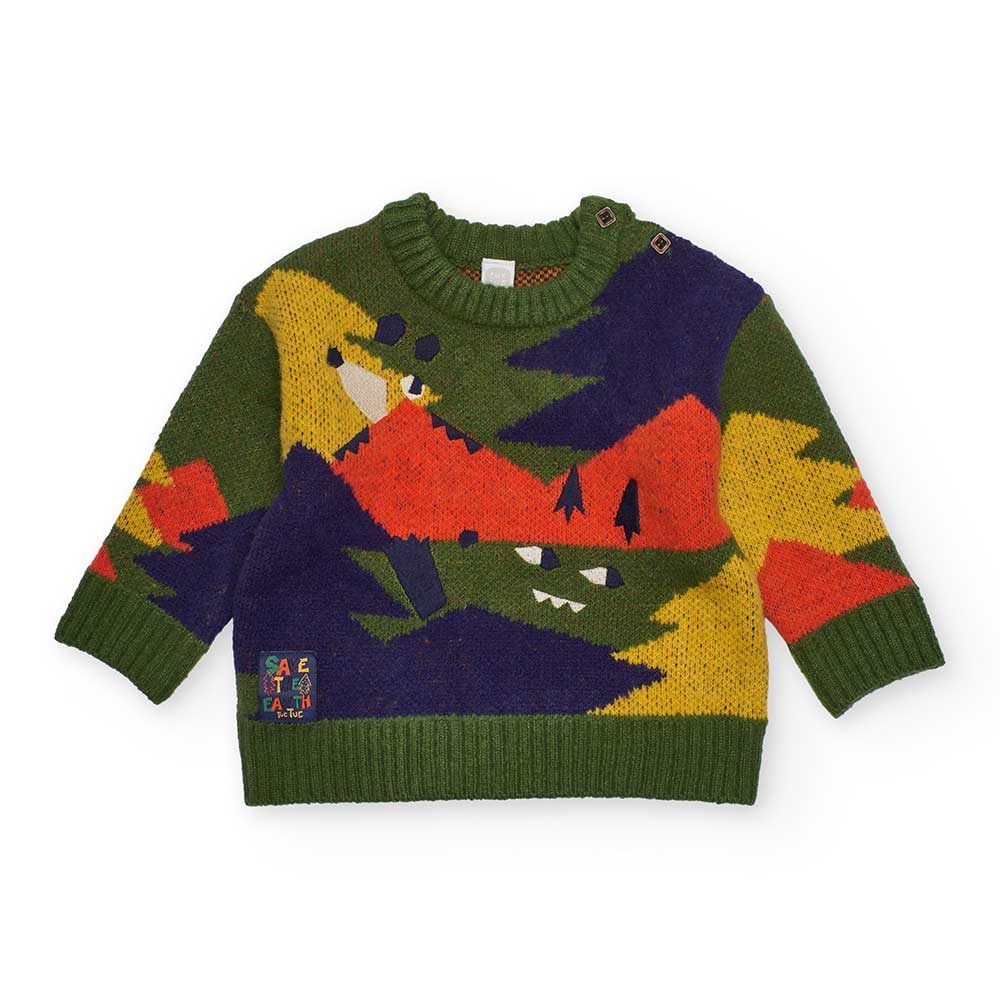 Sweater from the Children's Clothing Line Tuc Tuc, made of very soft yarn with a multicolor patte...