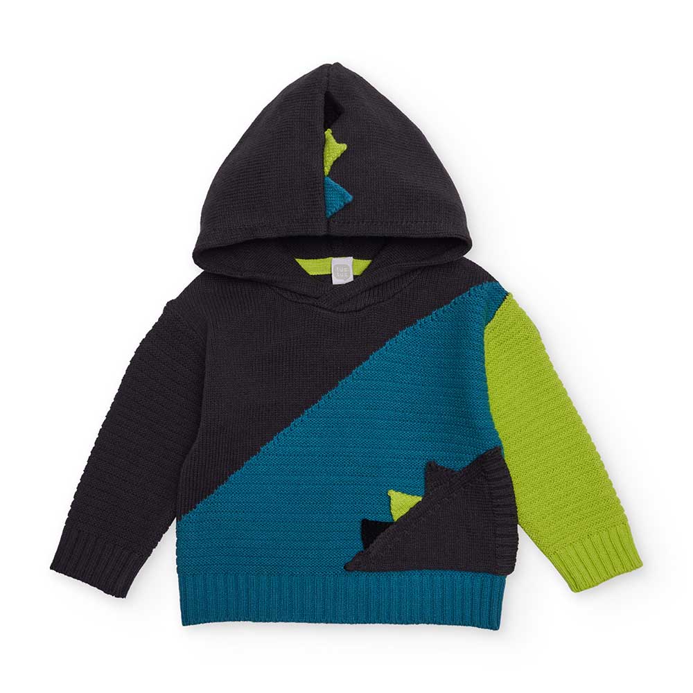 Sweater from the Tuc Tuc Children's Clothing Line, with a hood and geometric pattern.
Composition...