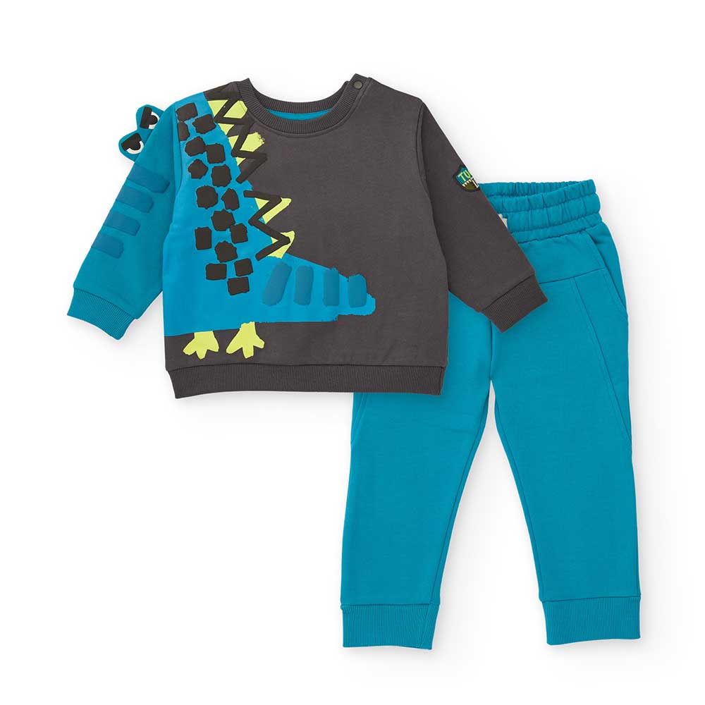 Complete suit from the Children's Clothing Line Tuc Tuc, with a crew neck sweatshirt featuring a ...