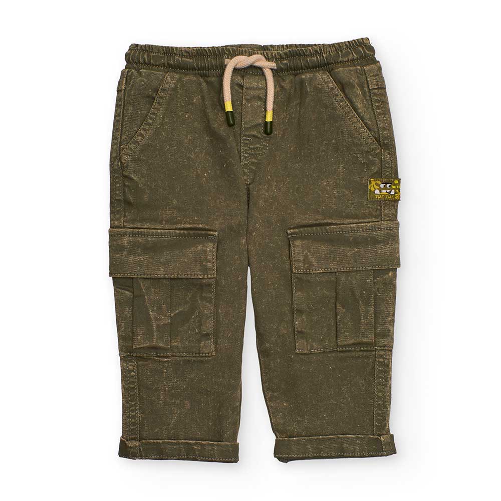 Soft fabric pants from the Tuc Yuc Children's Clothing Line, with a drawstring at the waist and s...