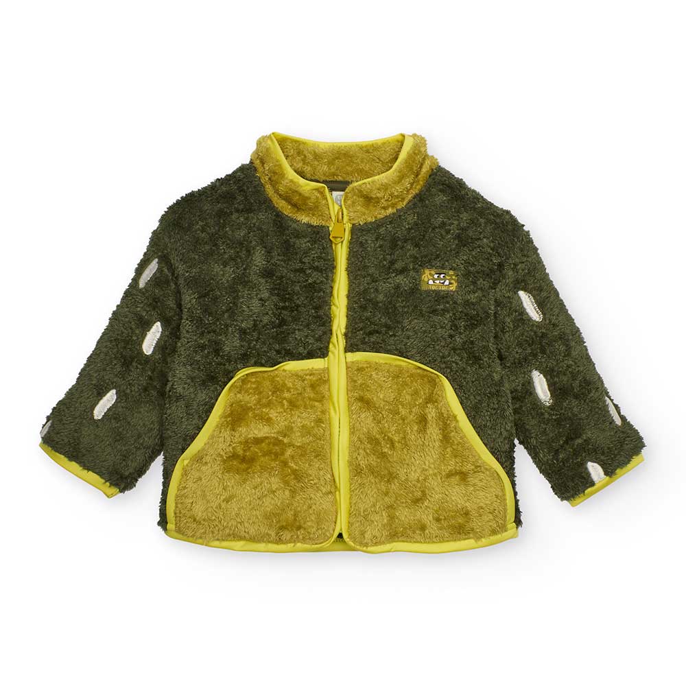 Fur jacket from the Tuc Tuc Children's Clothing Line, with zip closure, front pockets, and a mons...