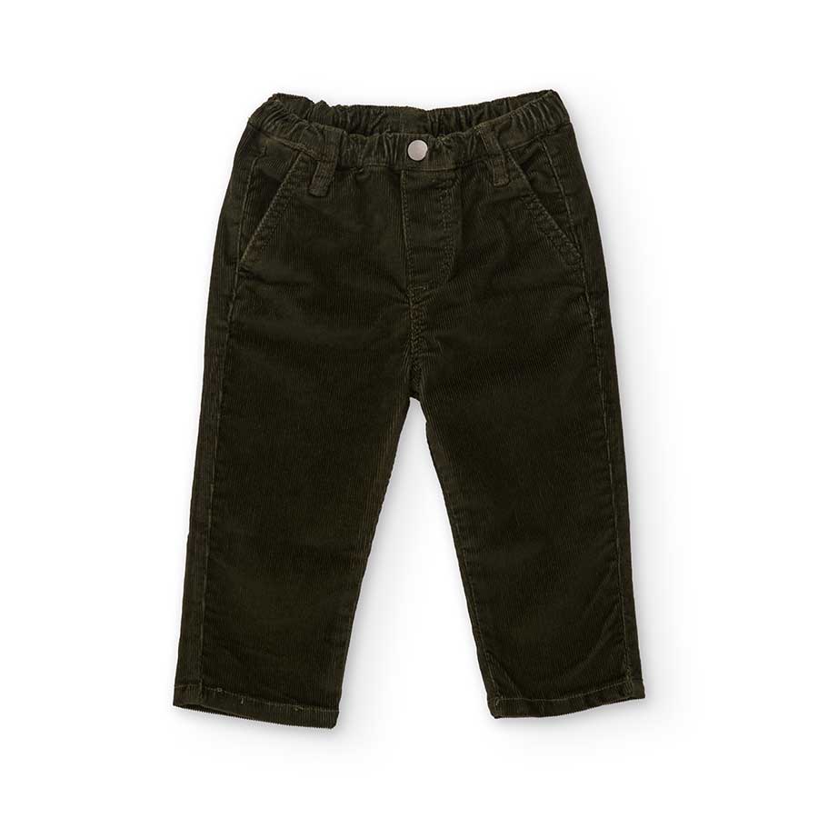 PANTALONI VELLUTO VERDE