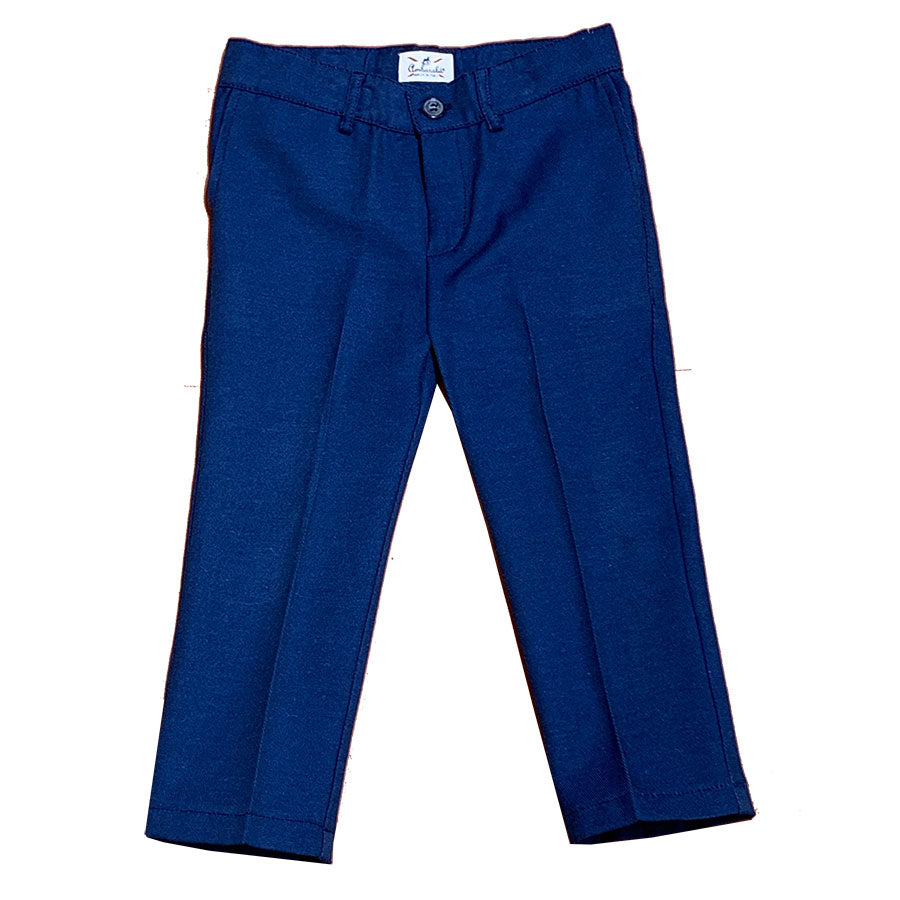 
  Elegant trousers from the children's clothing line Ambarabà, with front pockets.


  Compositi...