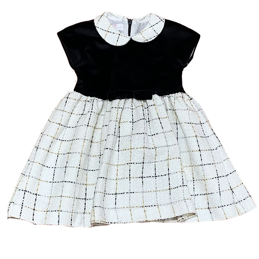 Dress from the Ambarabà Children's Clothing line, closed on the back with zip.
Velvet bodice and ...