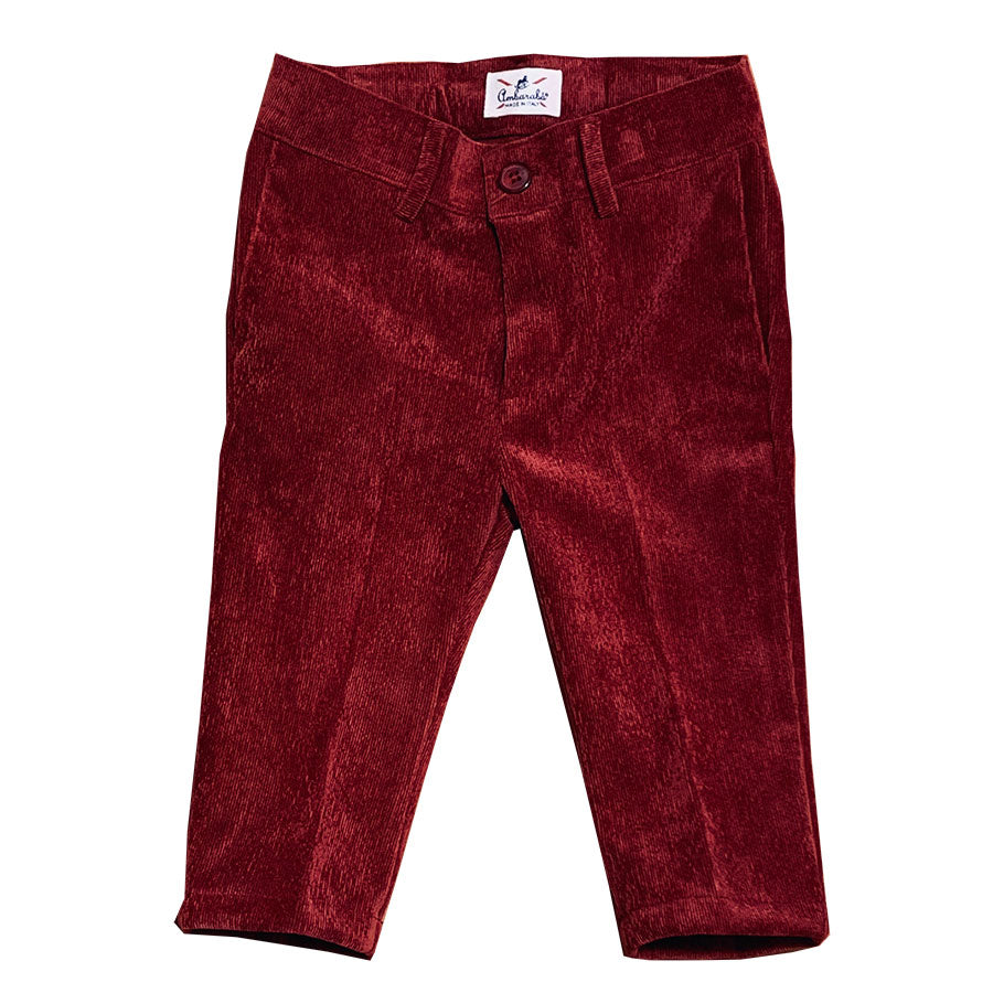 
  Trousers from the Ambarabà children's clothing line, in striped velvet with cut
  classic and ...
