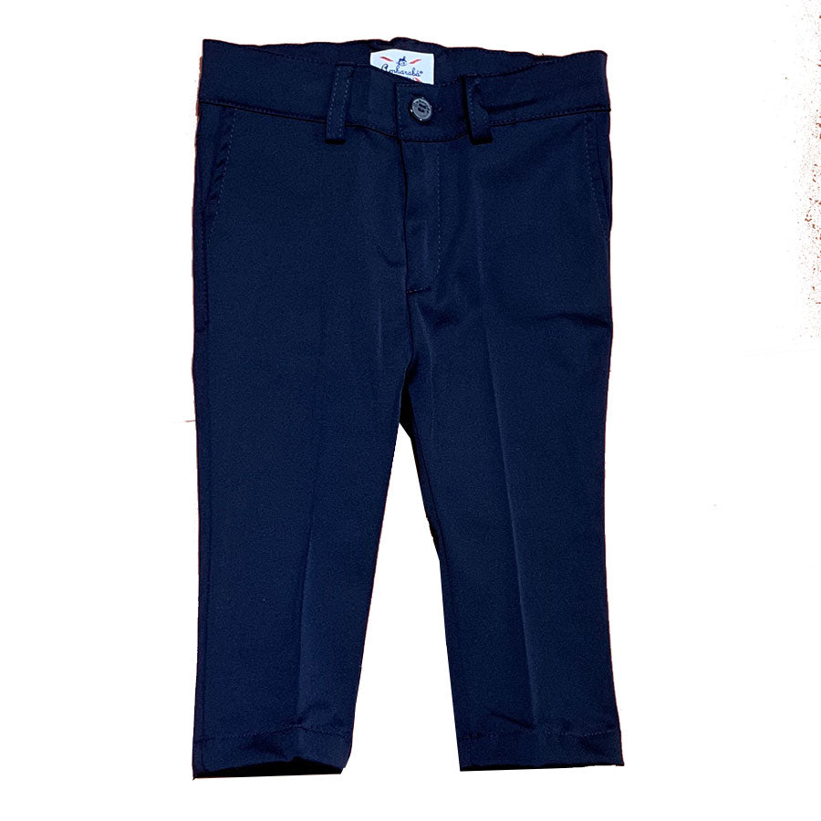 
  Trousers of the children's clothing line Ambarabà, elegant shiny fabric
  solid-colored, with ...