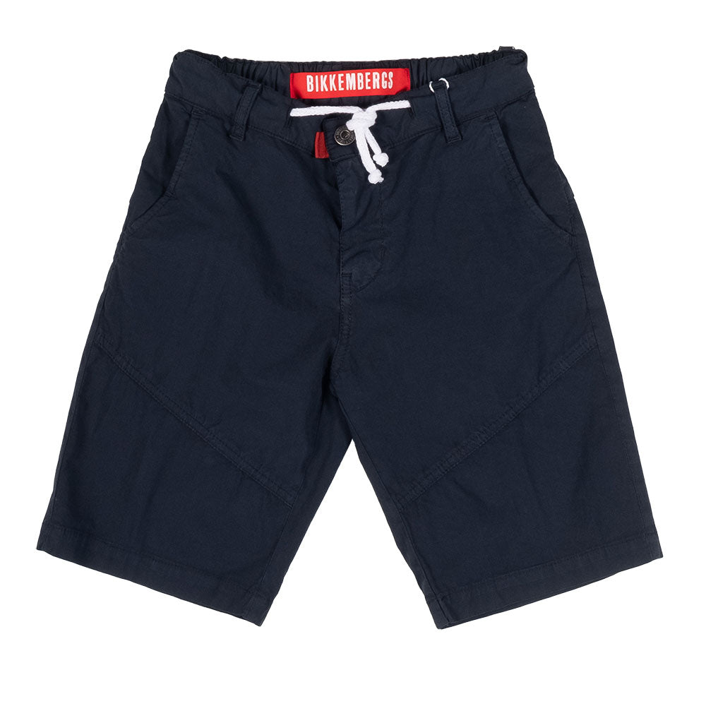 
Bermuda shorts from the Bikkembergs children's clothing line, with drawstrings at the waist and ...