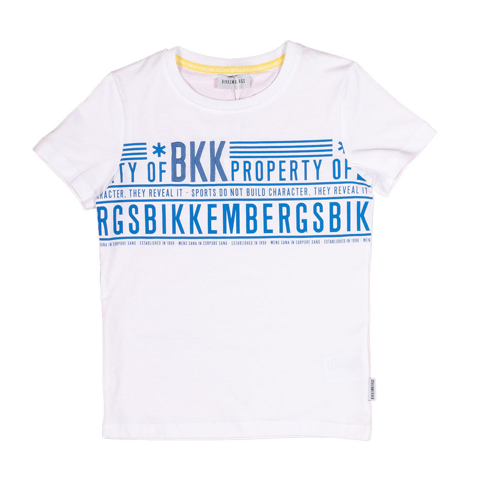 
Short-sleeved T-shirt from the Bikkembergs children's clothing line, with print on the front and...