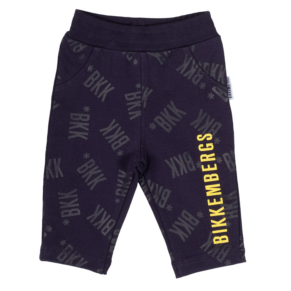 
Tracksuit-style trousers, from the Bikkembergs children's clothing line, with tone-on-tone logo ...