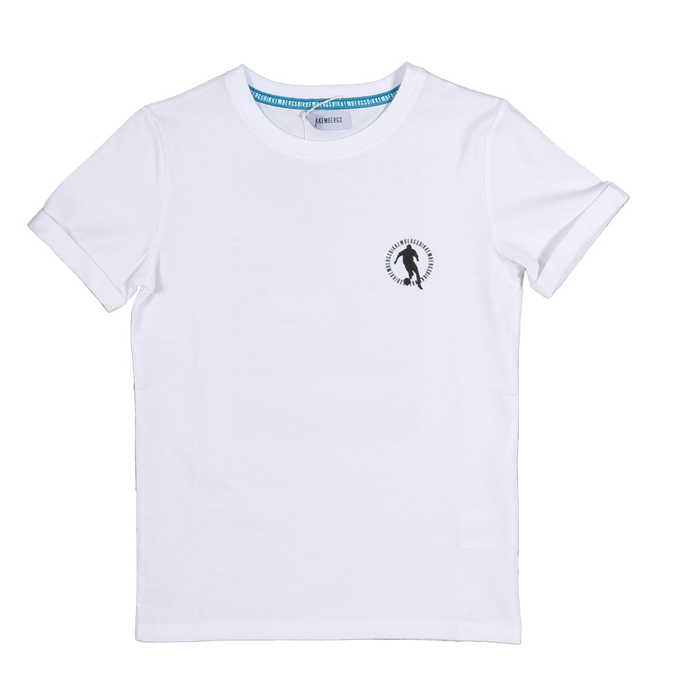 T-shirt from the Bikkembergs Children's Clothing Line, with small logo on the front and contrasti...