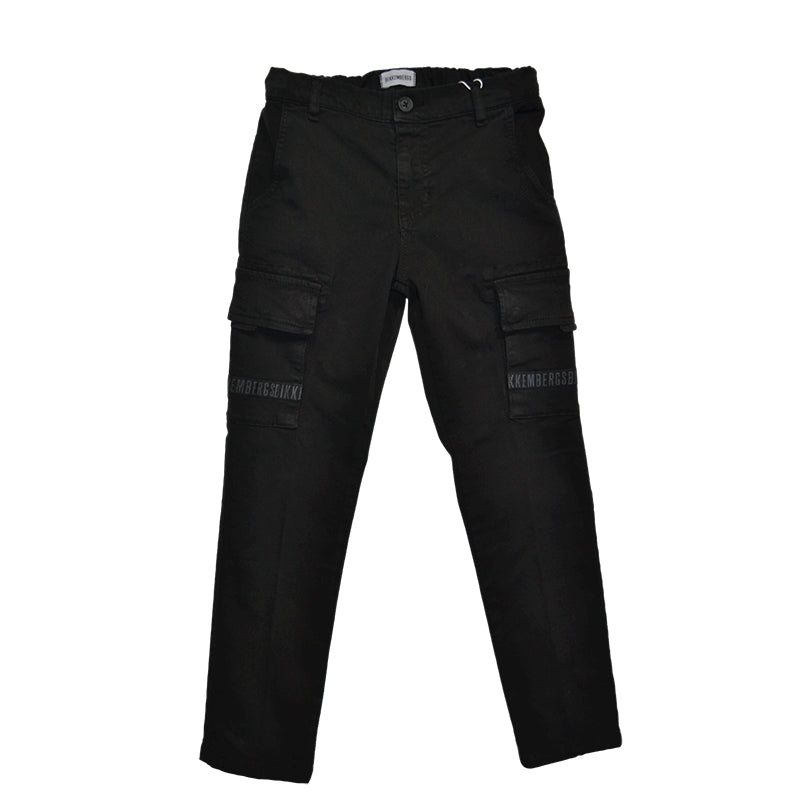 Cargo trousers from the Bikkembergs children's clothing line, with logo on the side pockets and a...