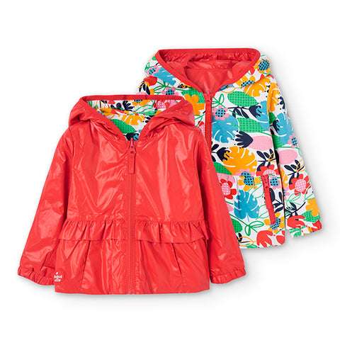 Reversible parka technical fabric for baby