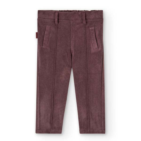 
Velvet leggings from the Boboli Girls' Clothing Line, in a solid color with stitching on the fro...