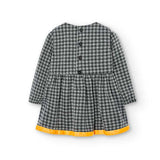 Vichy jersey dress for girls