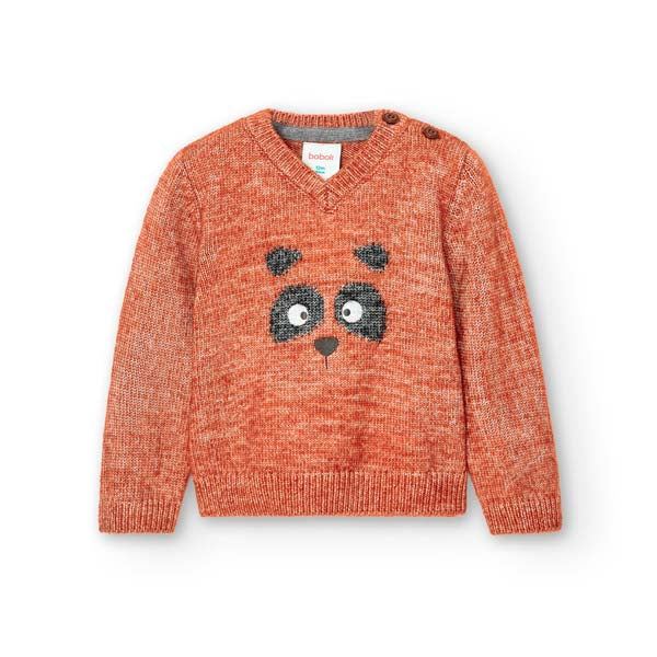 
Sweater from the Boboli children's clothing line, with V-neck and relief design on the front and...
