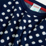 Polka dot knitwear dress for girls
