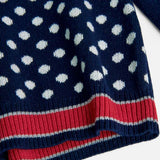 Polka dot knitwear dress for girls