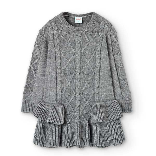 Knitted dress from the Boboli Girls' Clothing Line.
 
Composition: 63% Polyester, 37% acrylic.
 
...
