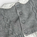 Combined knitwear dress for newborns - BCI