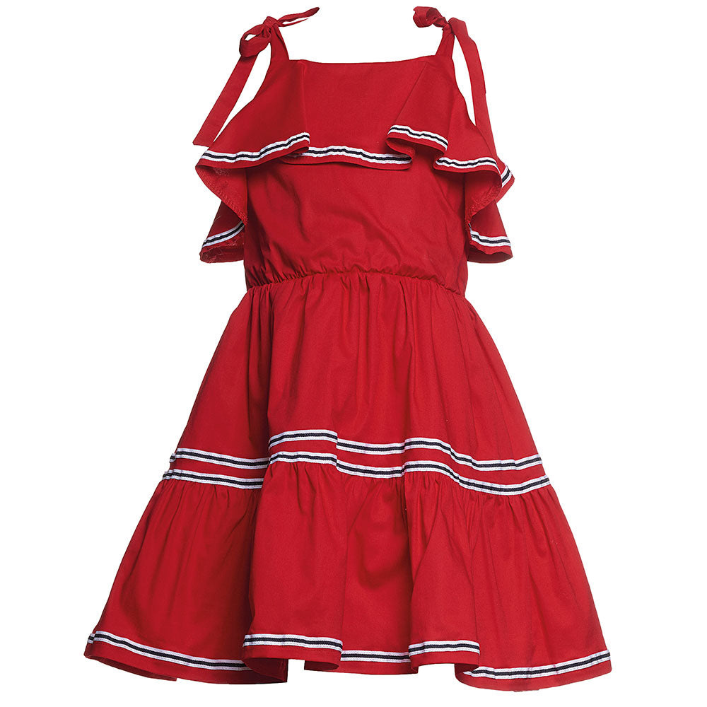 
  Dress from the Fracomina Girls' Clothing line, with cut and elastic waistband,
  wide skirt wi...