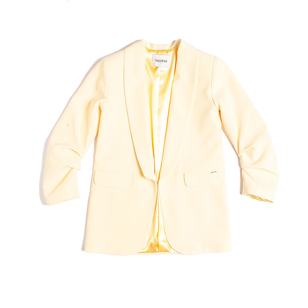 
Jacket from the Fracomina Girls' Clothing Line, with regular cut, gathered sleeves and hook clos...