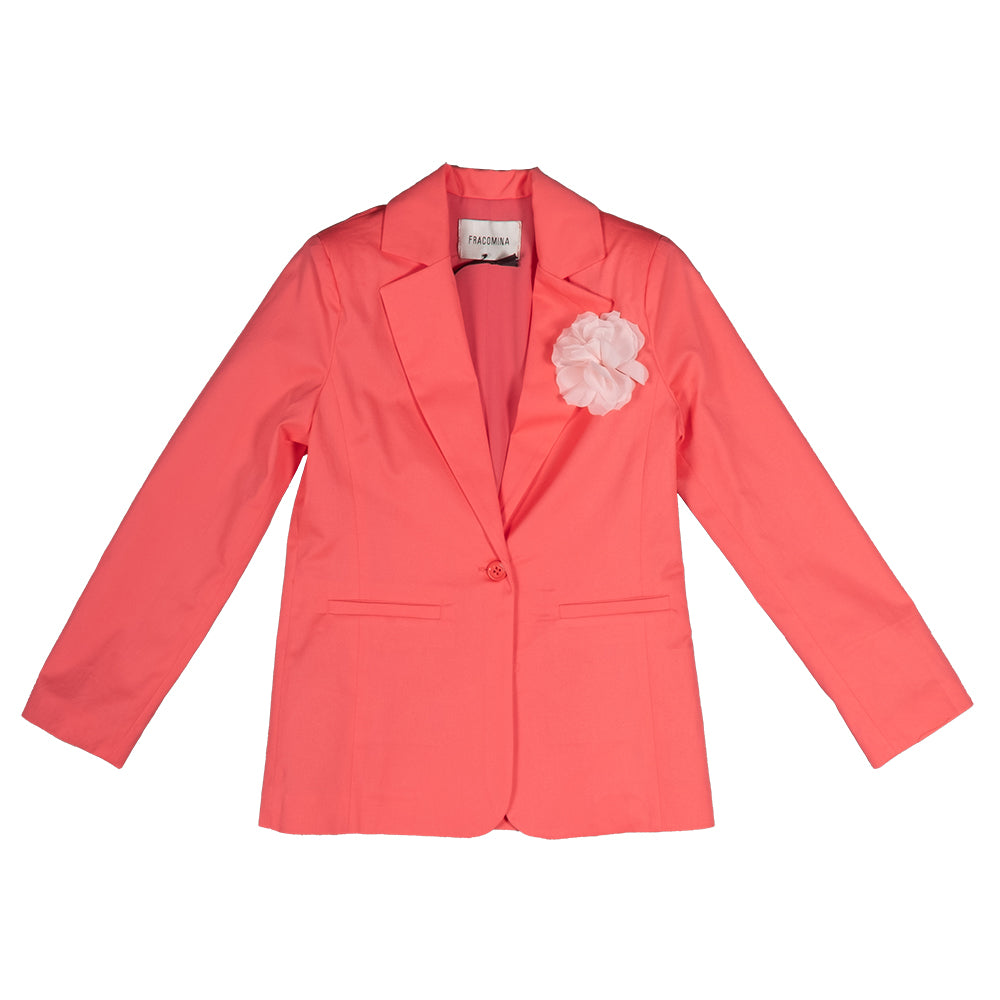 
Blazer jacket of the Clothing Line Girls Fracomina, with pockets on the front and flower brooch ...