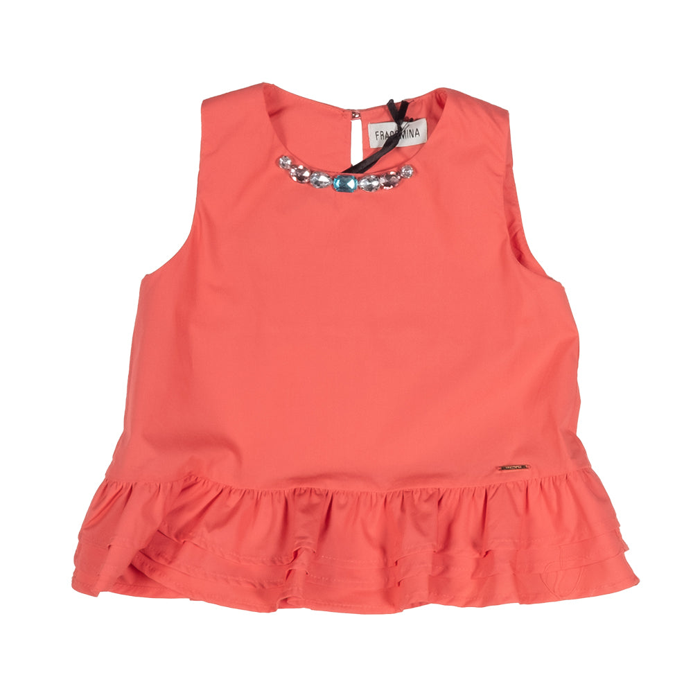 Top of the Line Clothing Girls Fracomina, elegant with round neckline and leaps on the bottom. Ap...