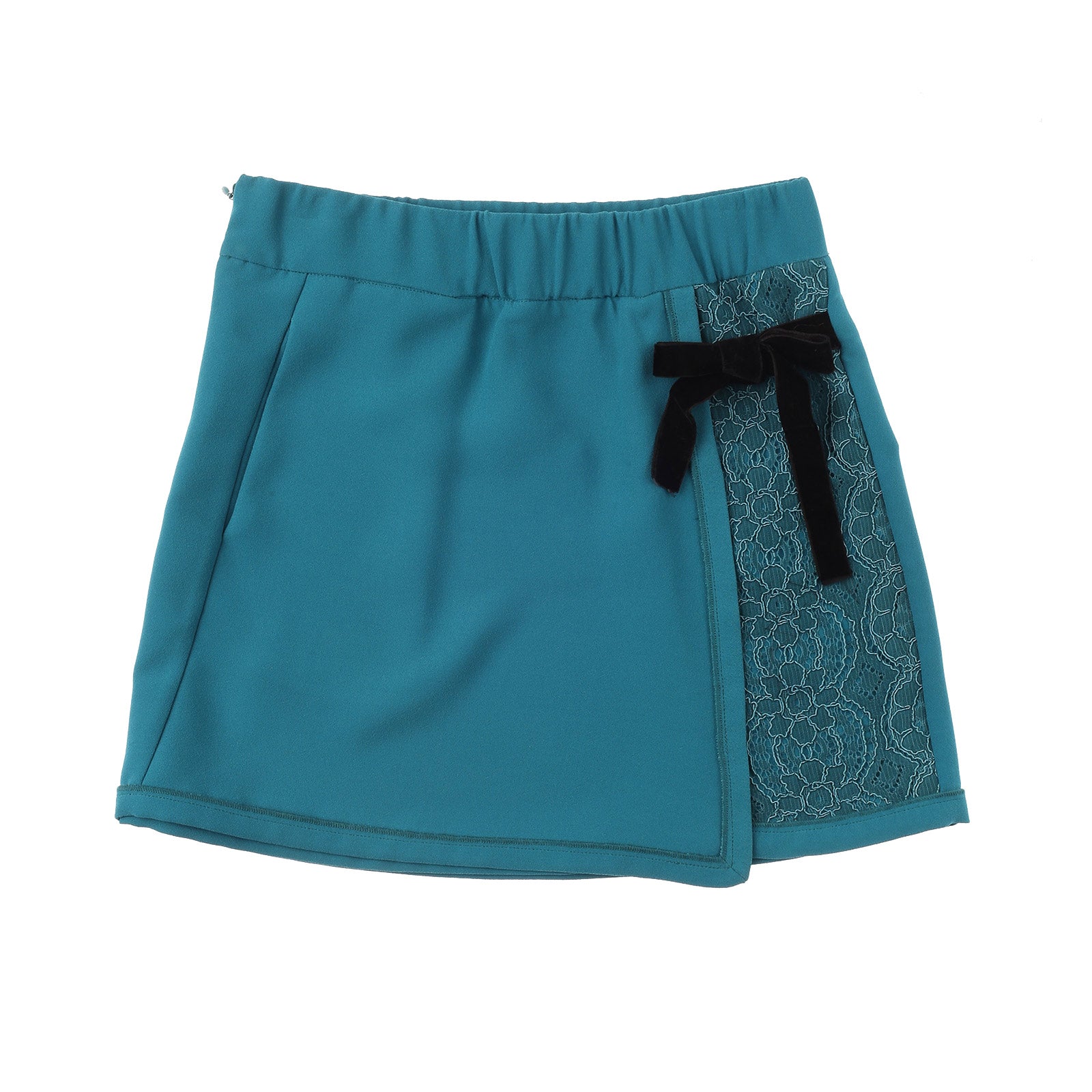 
  Skirt from the Fracomina Mini girl's clothing line, petrol coloured model a
  wallet with side...