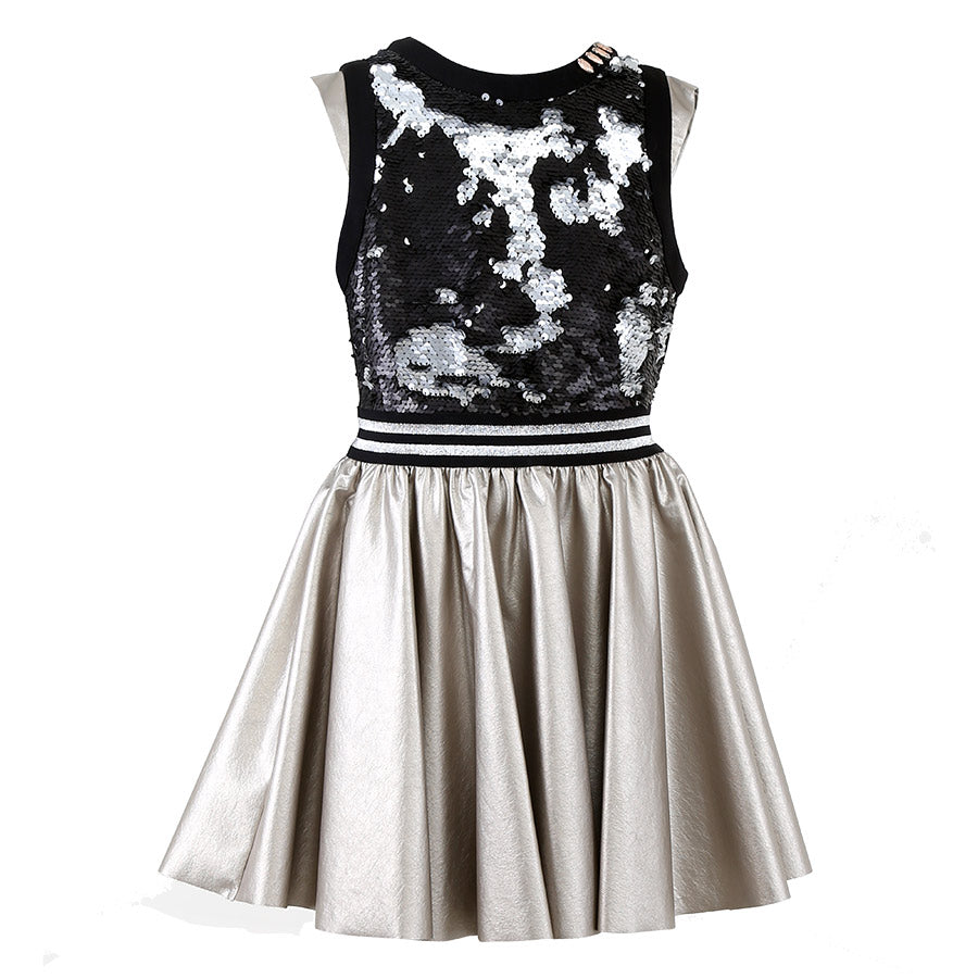 
  Elegant dress from the Fracomina Mini girl's clothing line. Model without
  sleeves with a cut...