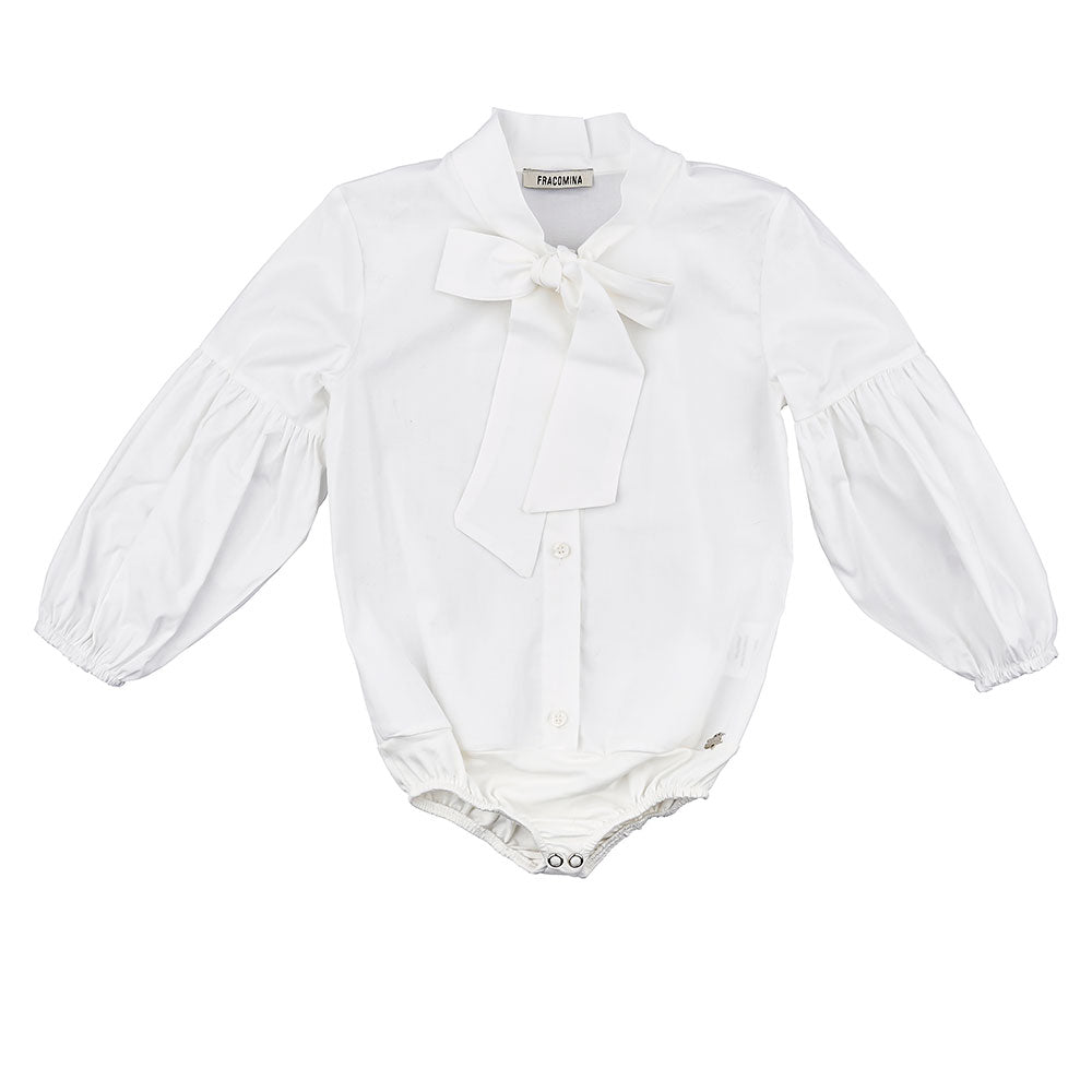 
  Shirt from the Fracomina Children's Clothing Line, with body model and bow
  closure at the co...