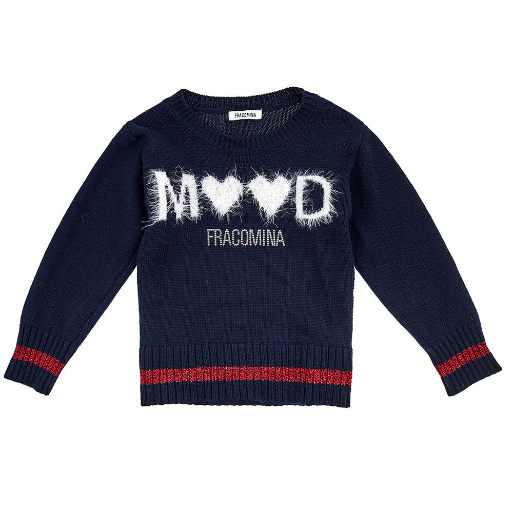 
  Fracomina Girl's Clothing Line jumper, with front, with inserts in
  colour contrast and rhine...