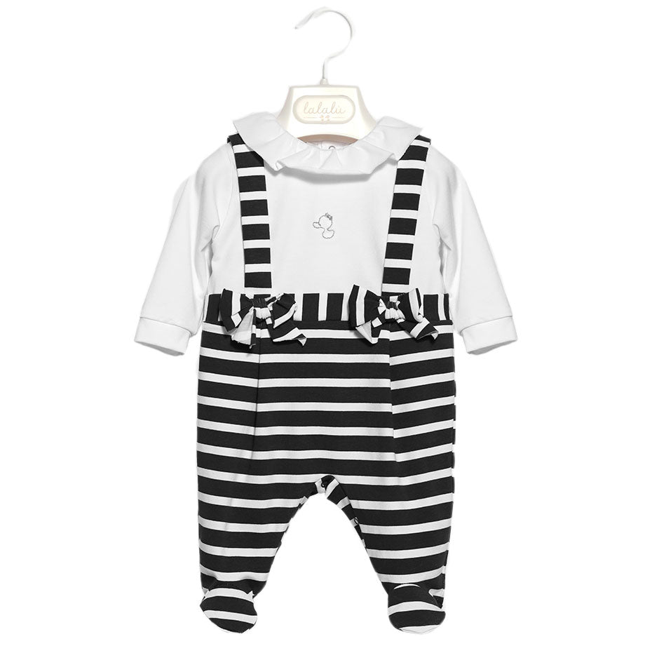 
  Jumpsuit from the Lalalù girl line, buttoned on the back and bottom, with collar
  round and w...