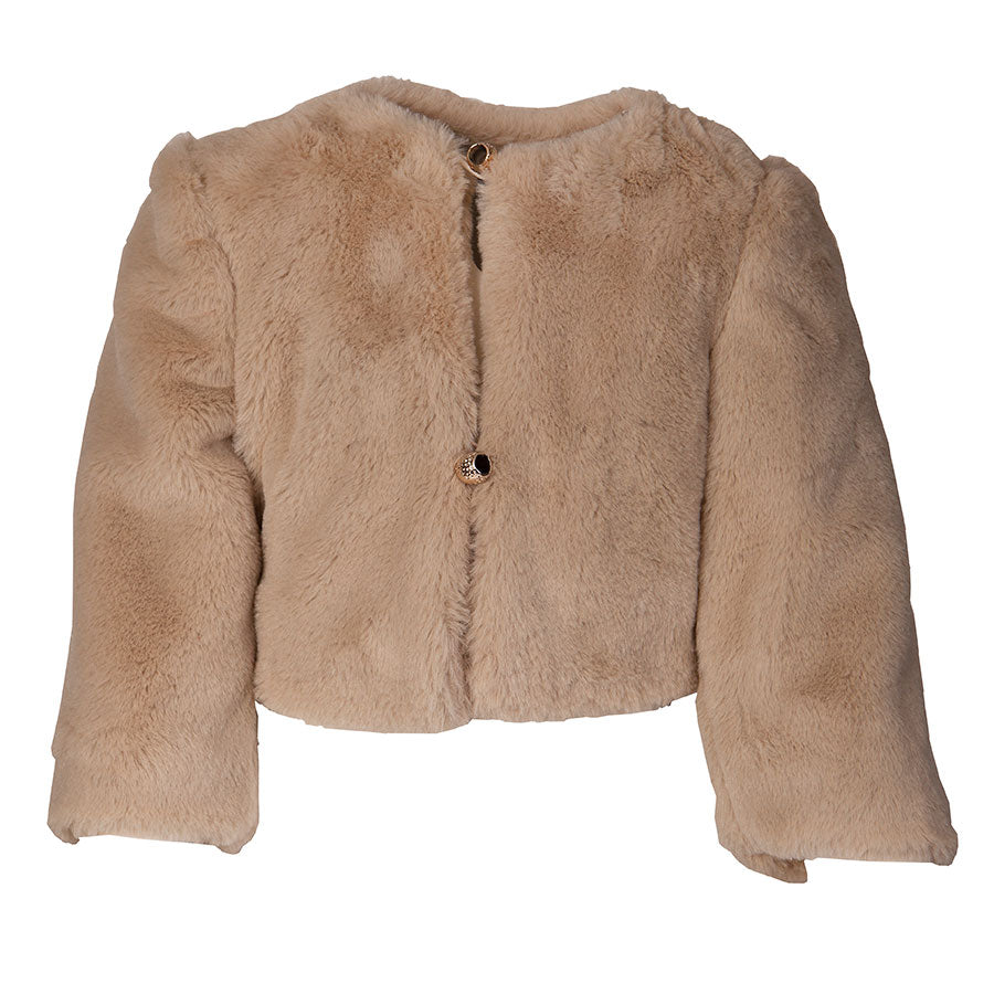 
  Jacket from the M&amp;B Fashion Girl's Clothing Line in fake fur with
  double-button closure....