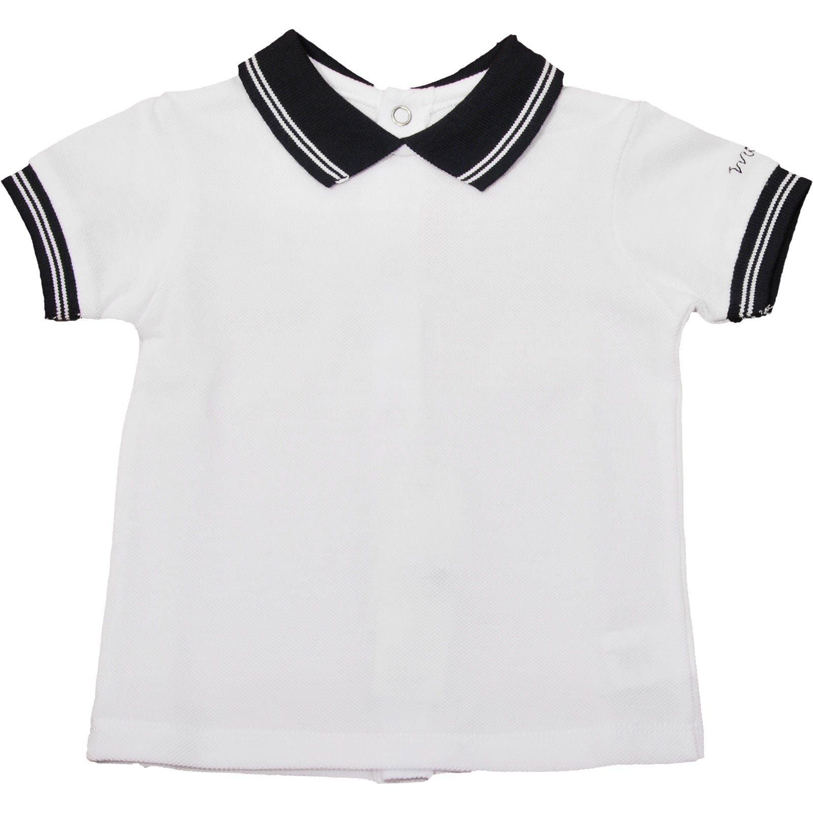 
  Short-sleeved polo shirt from the children's clothing line Mirtillo in cotton piquet, buttonin...