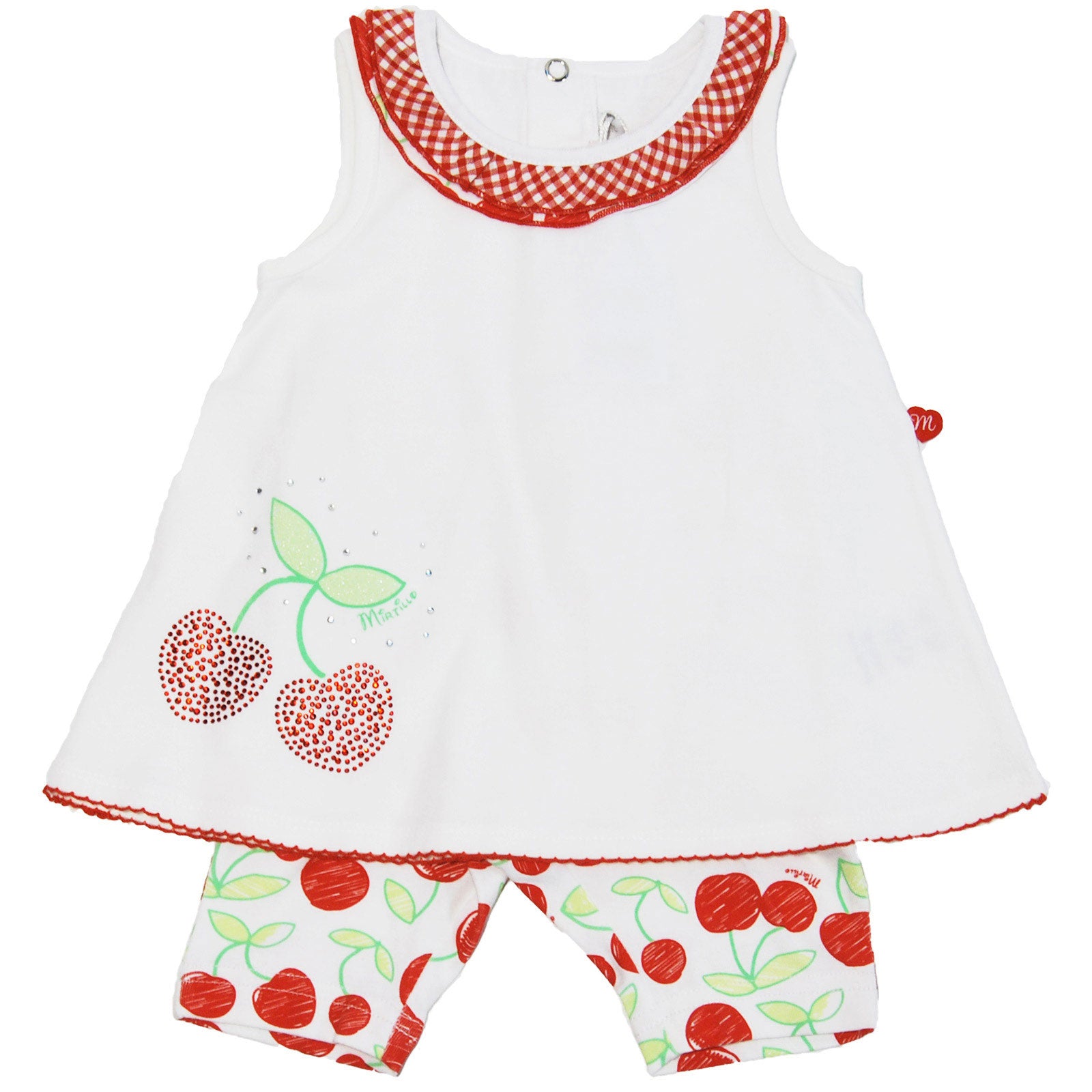 
  2-piece cotton jersey set from the girls' clothing line Mirtillo.
  Tank top with rhinestones ...