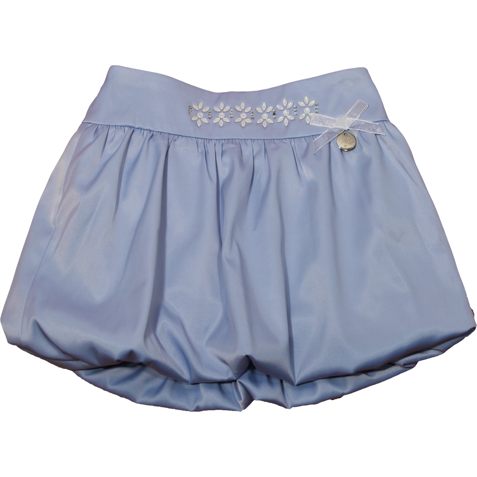 
  Balloon skirt in elegant satin from the Mirtillo girl's clothing line,
  with side zipper. App...