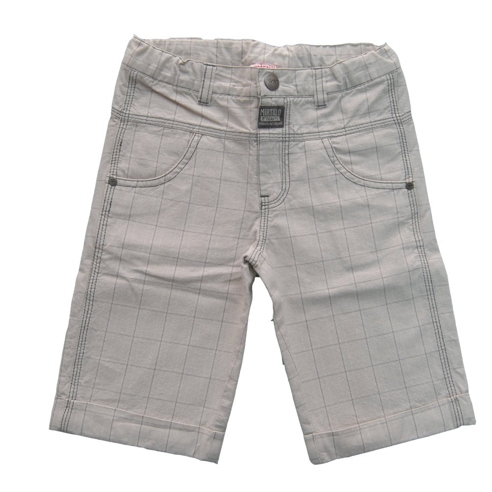 
  Prince of Wales Bermuda shorts from the Miritllo children's clothing line with pockets
  on th...