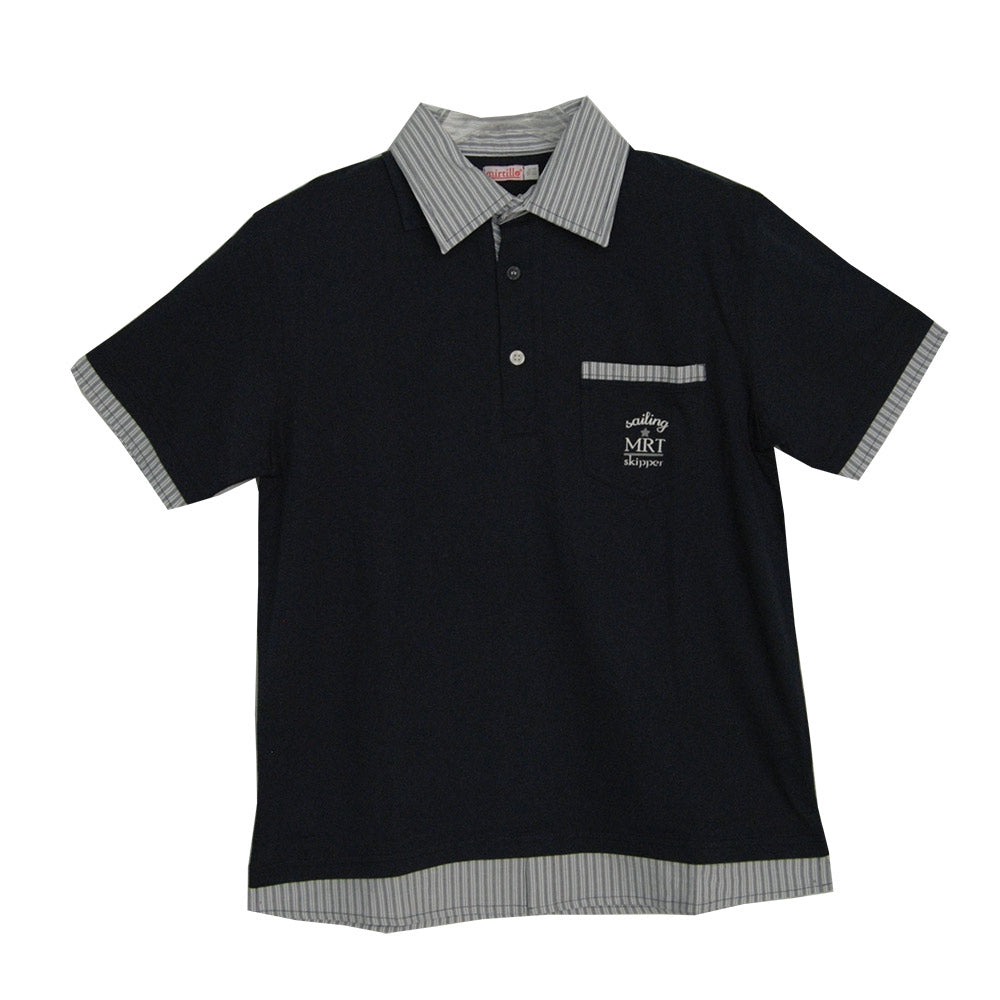 
  Polo shirt from the children's clothing line Mirtillo. Solid color with collar, sleeves,
  poc...
