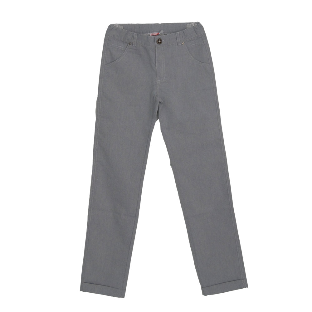 
  Bold trousers from the Mirtillo boys clothing line. Front pockets
  and in the back. Bottom fl...