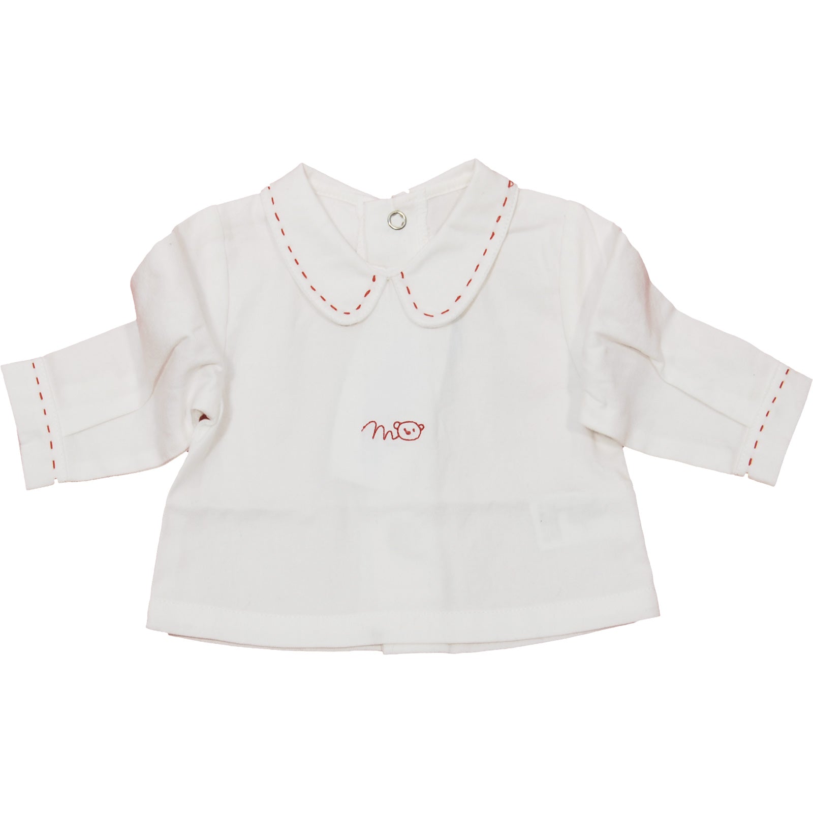 
  Blouse from the girls' clothing line Blueberry with red embroidery, buttoned on the back. 



...