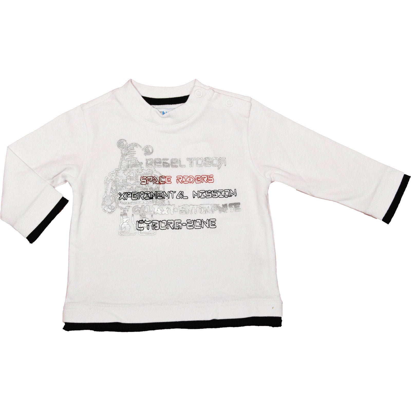 
  Long-sleeved T-shirt from the children's clothing line Mirtillo, with buttons on the shoulder,...