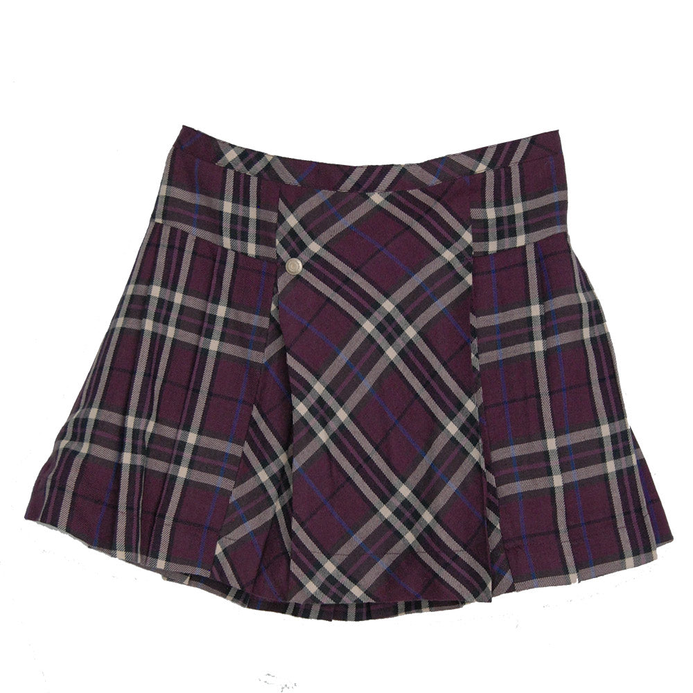 
  Skirt from the Blueberry girl's clothing line. Scottish in shades of purple with
  creases. Zi...