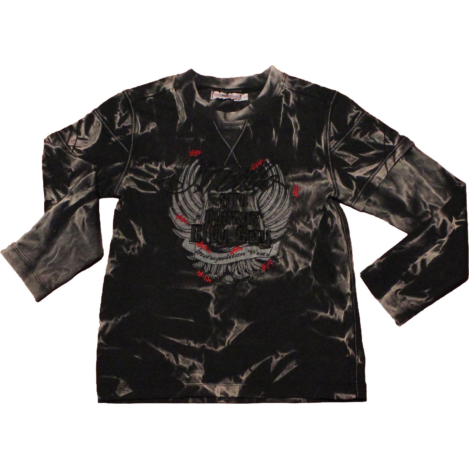 
  Long-sleeved T-shirt from the children's clothing line Mirtillo with application and embroider...