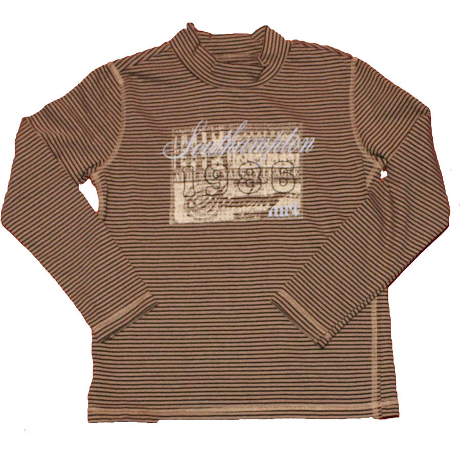 
  Baby boy clothing line Mirtillo , striped pattern with prints
  on the front and embroidery. 
...