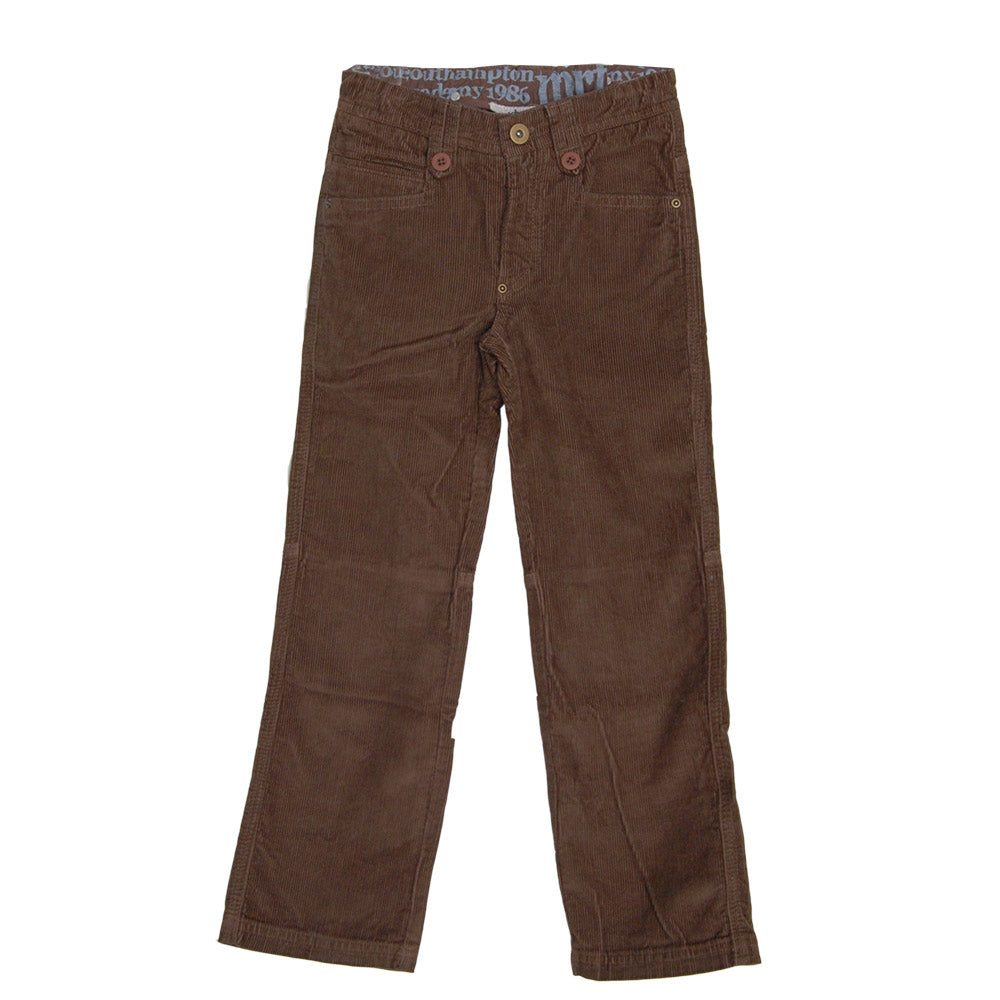 
  Striped velvet trousers from the Mirtillo children's clothing line. Solid colour
  with pocket...