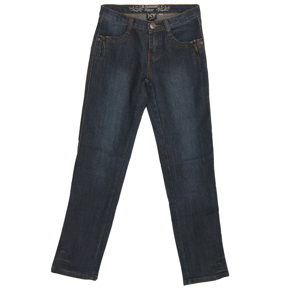 
  Jeans from the girls' clothing line Mirtillo. Front and back pockets.
  Light shade. Adjustabl...