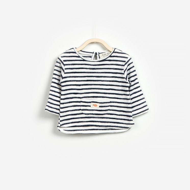 Girl's clothing line Play Up sweater with beautiful striped pattern and front pocket.
Composition...