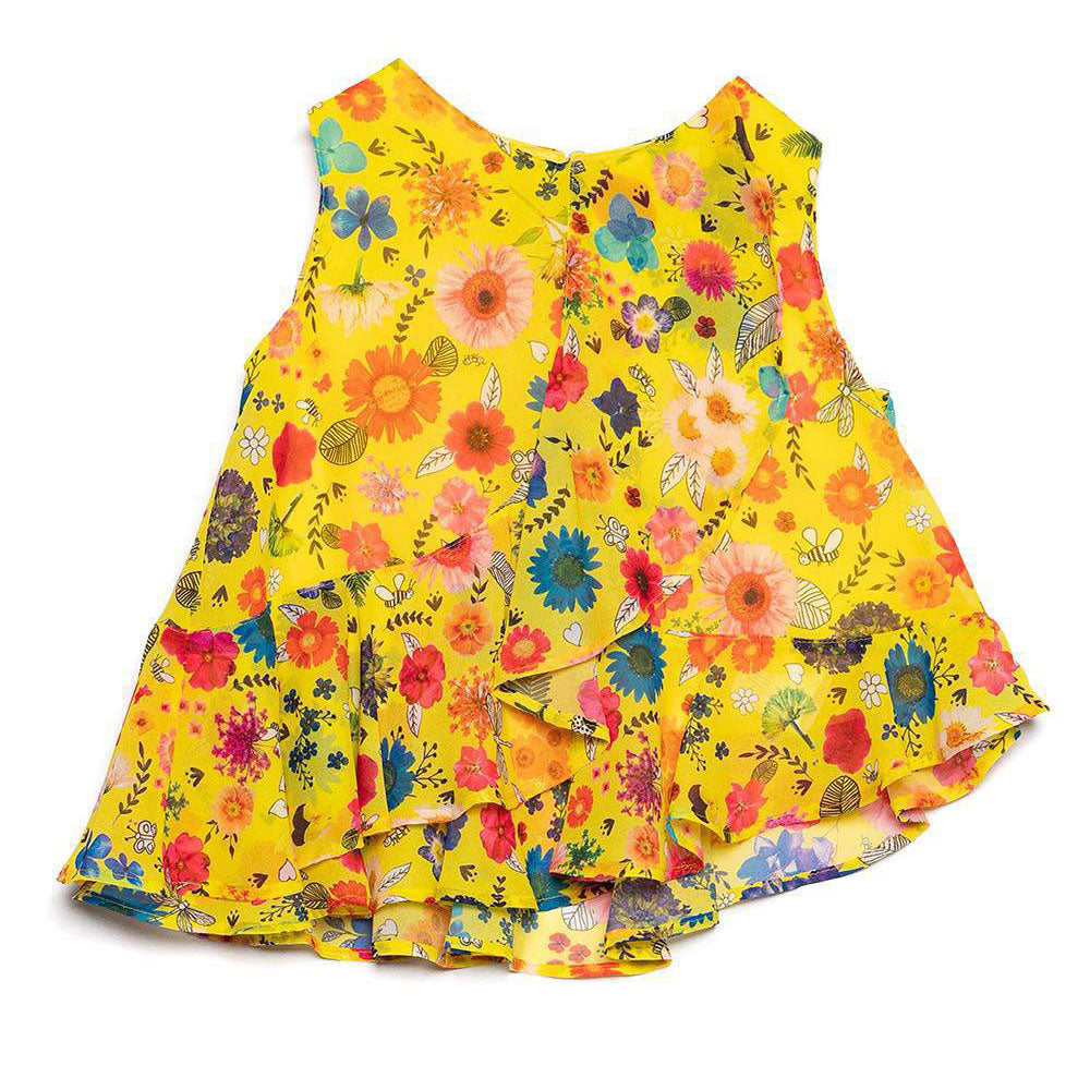 
  Top of the Rosalita Senoritas girl's clothing line, with voilant on the front
  and button on ...